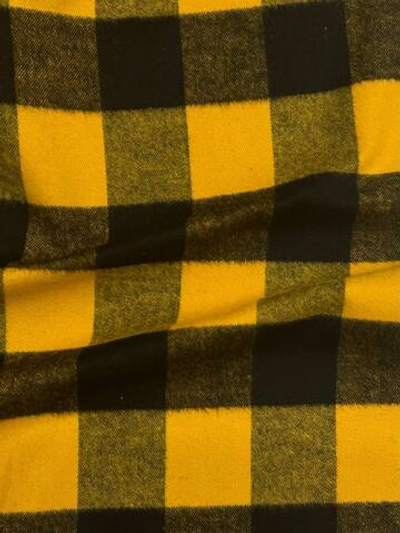 Хлопок фланель Balenciaga черно-желтая клетка