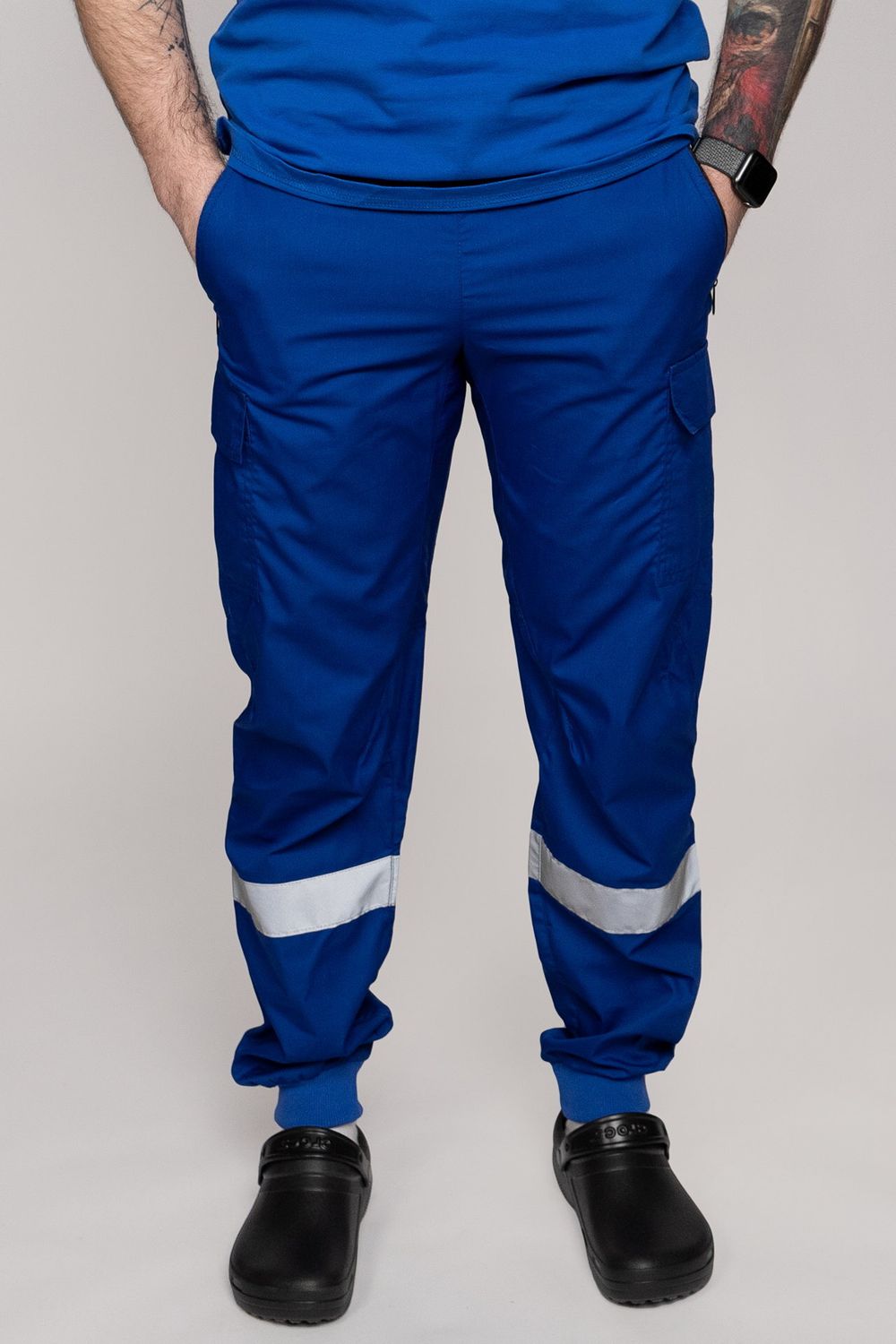Брюки-джоггеры летние мужские Скорая помощь MedicLine цв. ВАСИЛЕК