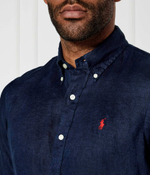Льняная рубашка POLO RALPH LAUREN - темно-синий(710966294)