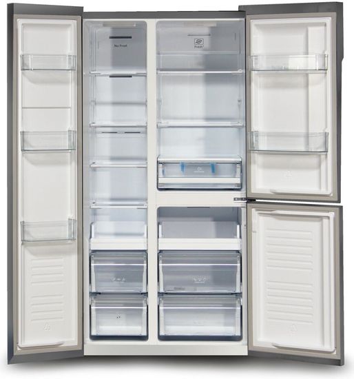 Холодильник Ginzzu NFK-475 стальной