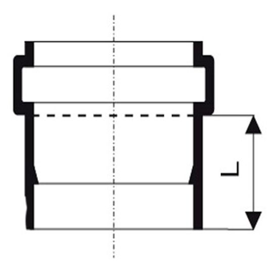 Муфта насадная Ostendorf KGAM 160 мм канализационная арт. 222810