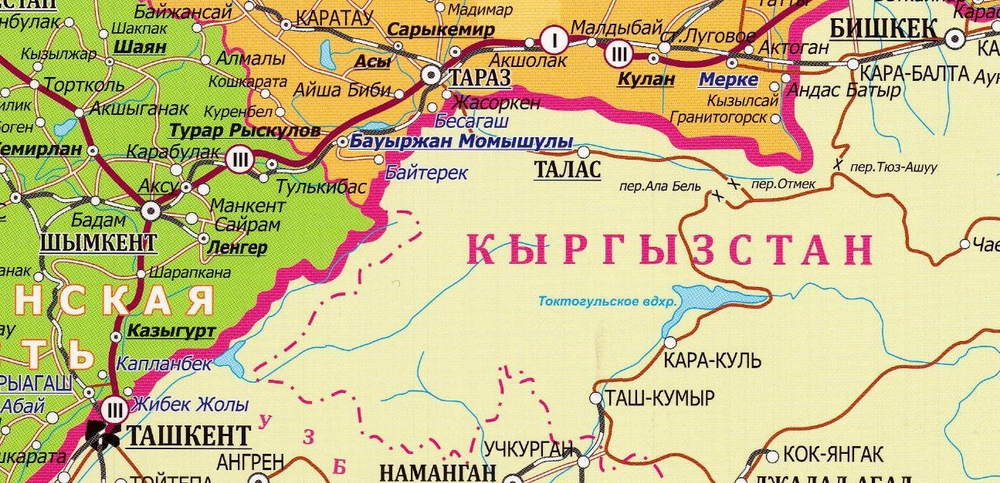 Административная  карта: «Республика Казахстан».(рус./ каз. яз.). Плакат. м 1:3 000 000. Размер 70*100 см. 2024г.  Ламинированная