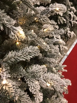 Ель Стильная заснеженная 185 см., 312 LED ламп, литая хвоя+пвх, Black Box (74282)