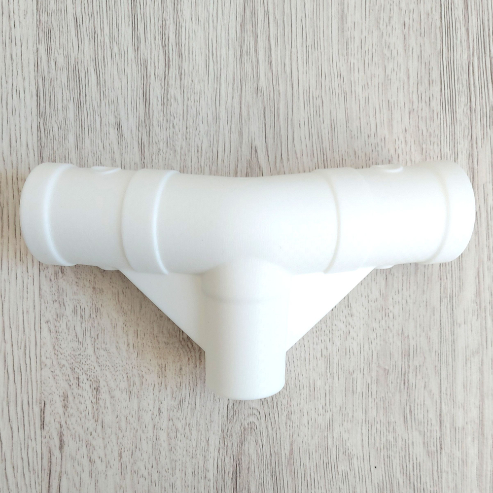 Т-образный соединитель - тройник BestWay с маркировкой "10", запчасть для круглых каркасного бассейна 305 на 76 см. Pro Max Bestway артикул 56677 Белый