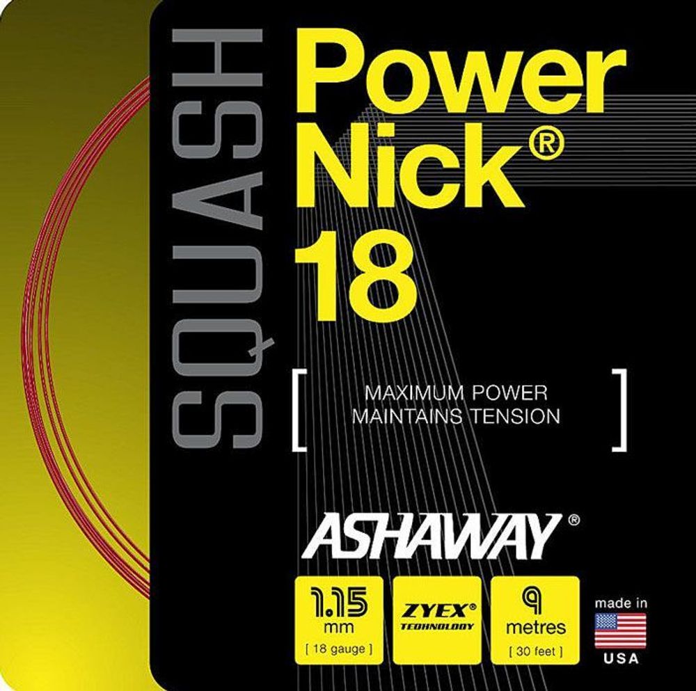 Струны для сквоша Ashaway PowerNick 18 (9 m) - red