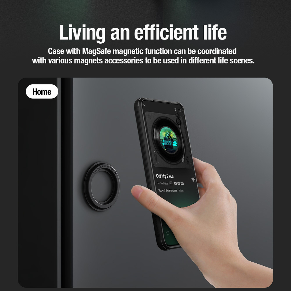 Чехол от Nillkin с защитной шторкой и с встроенным круглым магнитом для Xiaomi Poco F6 Pro, серия CamShield Pro Magnetic Case