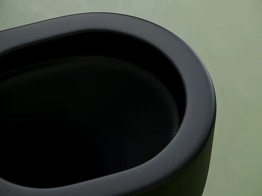 Унитаз подвесной Ceramica Nova Ulma CN4006MB безободковый, с крышкой микролифт, черный матовый