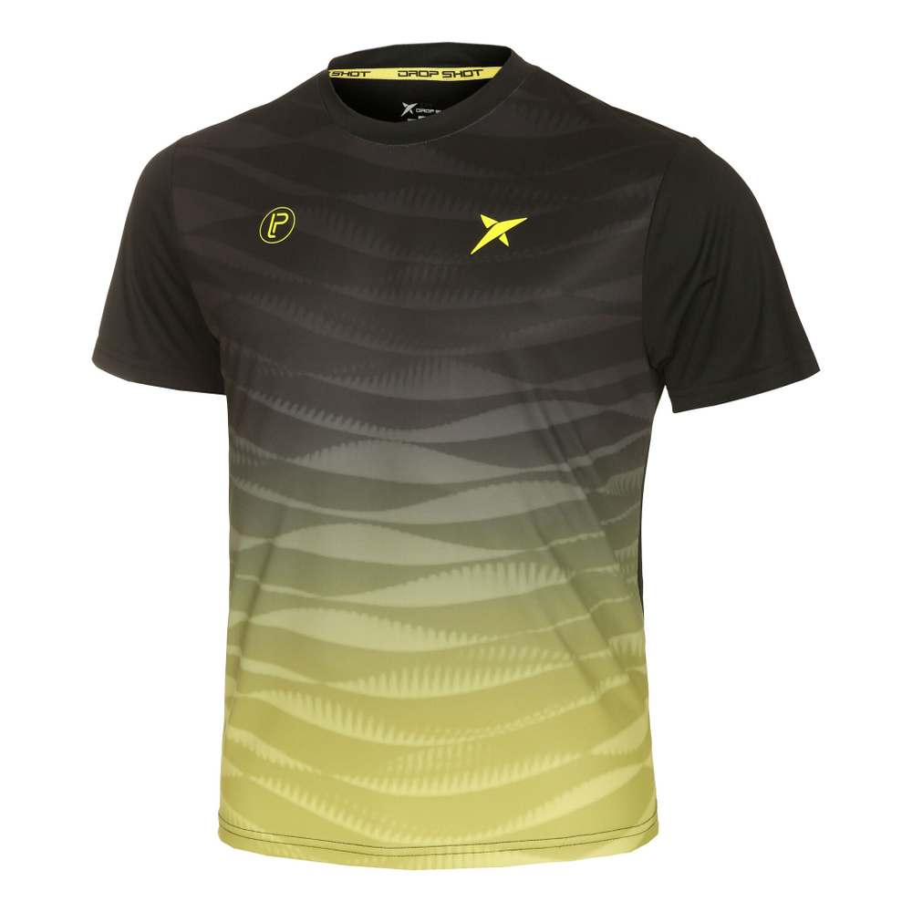 Мужское теннисное поло Drop Shot Rayco T-Shirt Men - Black, Yellow