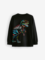 Лонгслив для мальчика Next 683-149, 3 шт., Черный, Хаки, Синий