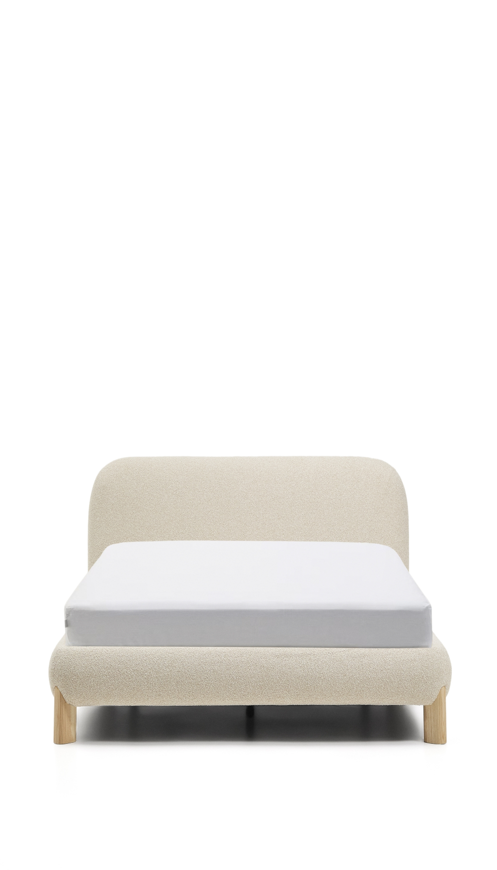 Кровать Odina из ткани букле цвета экрю 160 x 200 см