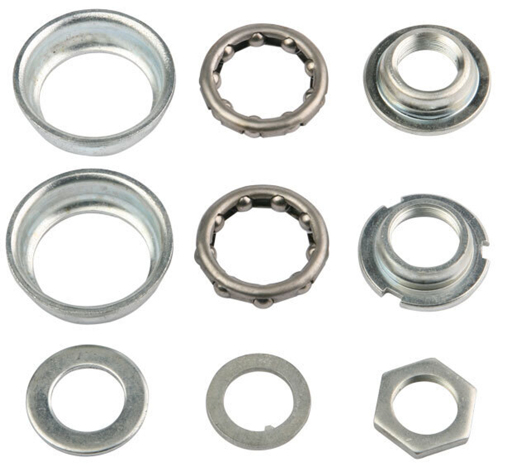 Детали каретки FP-B701 для односоставных шатунов, комплект из 9 элемент., серебр. арт.160003