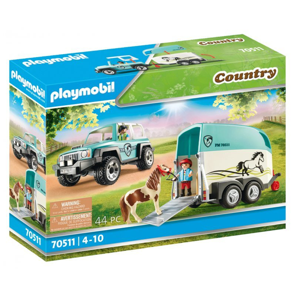 Playmobil - Автомобиль с прицепом для пони 70511