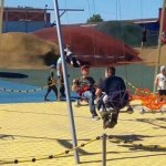 Качели парные усиленные непрозрачные высотой 650 см