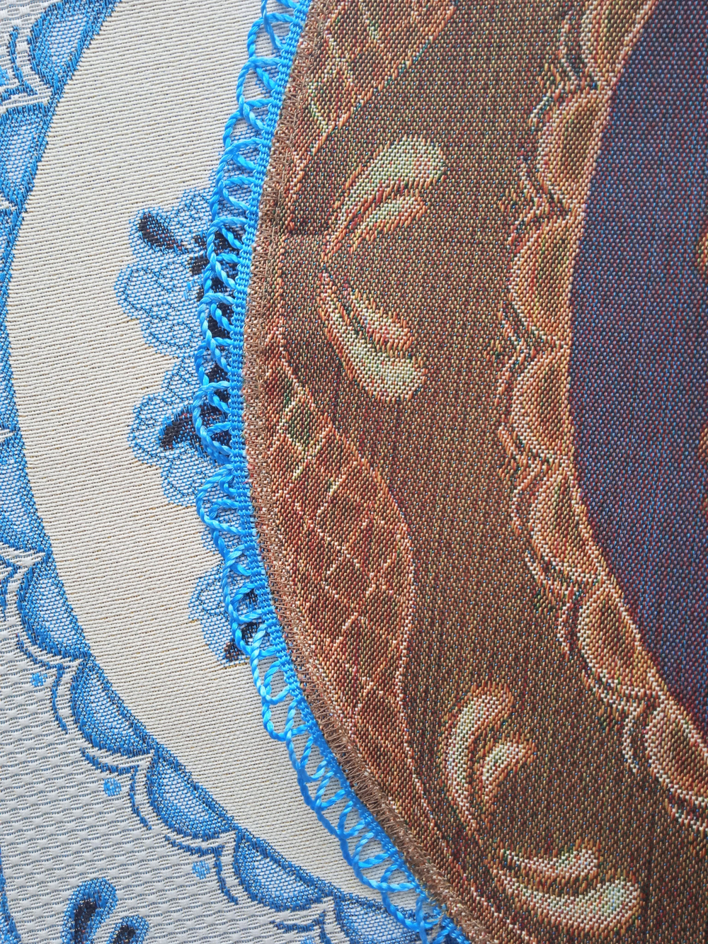 Декоративная сервировочная салфетка (d 46) Оазис - Гжель