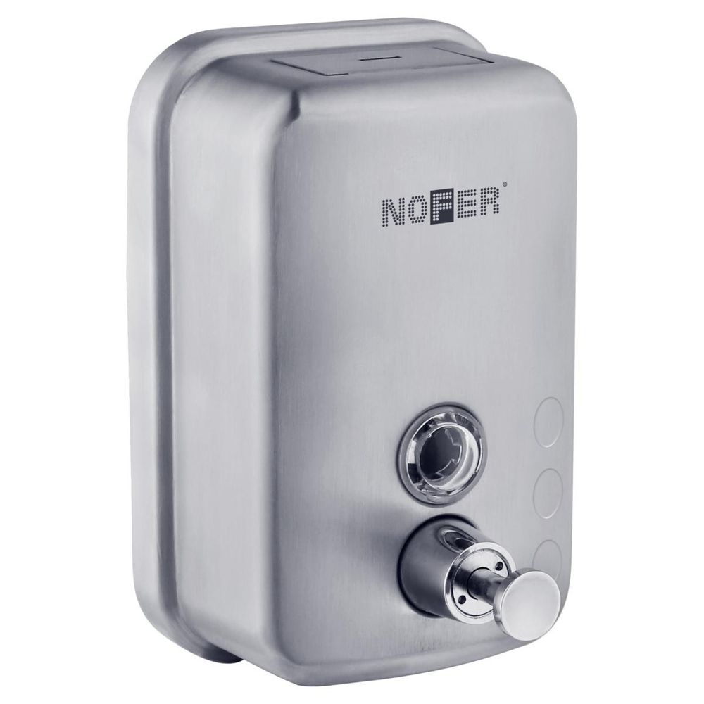 Диспенсер для мыла с кнопкой 600 мл. нерж. сталь INOX 03001.06.S матовый