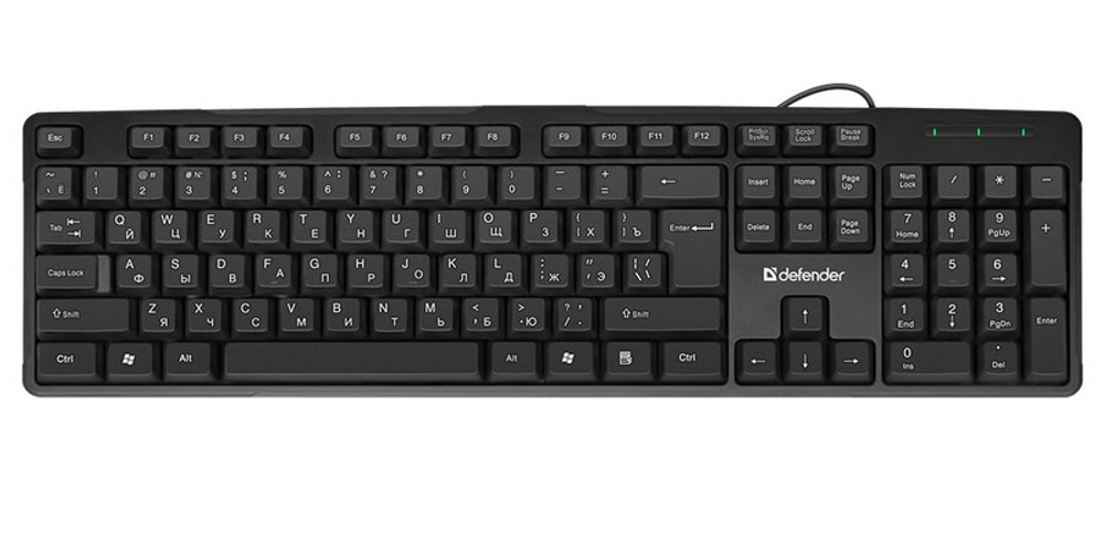 Клавиатура проводная Defender Next HB-440 USB (черный)