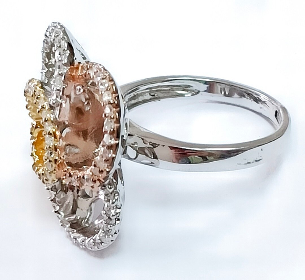 Ювелирное кольцо из серебра с позолотой