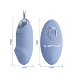 Голубое виброяйцо Julia с пультом ДУ (Цвет: голубой)