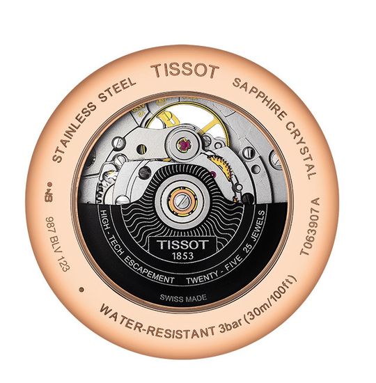 Мужские швейцарские часы Tissot T063.907.36.038.00 Tradition Powermatic 80 Open Heart