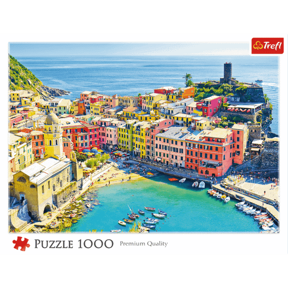 Pazl \ Puzzle \ Пазлы Puzzles - "1000" - Picturesque Town of Vernazza, Liguria, Italy