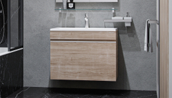 Тумба подвесная Velvex Pulsus 70 Дуб сонома tpPUL.70-25 с раковиной Velvex Pulsus 70
