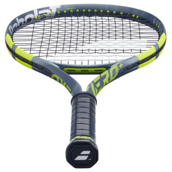 Теннисная ракетка Babolat Pure Aero+ Gen-9 - metallic dark forest/yellow + струны