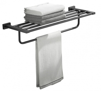 5019-C Полотенцедержатель двойной  (ЧЕРНЫЙ) ViEiR  (10/1шт)