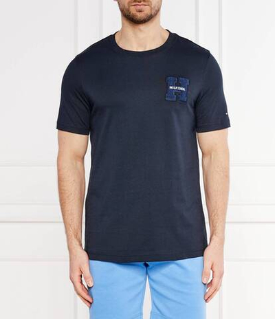 Футболка BOUCLE H EMBRO Tommy Hilfiger - темно-синий(MW0MW34436)