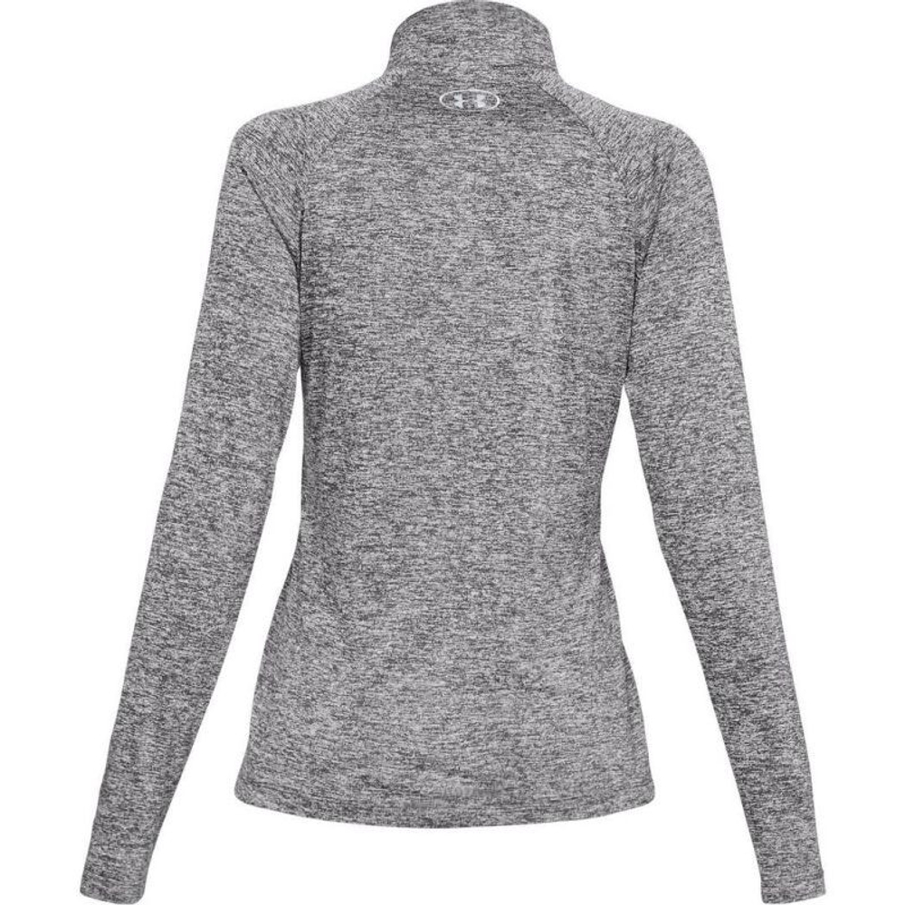 Женская теннисная футболка (dł. Рукава) Under Armour Tech 1/2 Zip-Twist - серый
