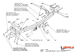 Фаркоп IMIOLA T.033 Toyota Highlander 2003-2008, Lexus RX 2003-2009(паспорт и сертификат в комплекте)(без электрики)