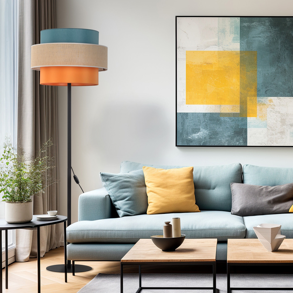 Напольный светильник с тканевым абажуром 6452 Trio