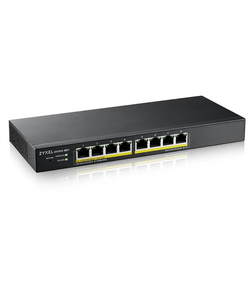Smart L2 коммутатор PoE+ Zyxel NebulaFlex GS1915-8EP, 8xGE PoE+, бесшумный (без вентилятора), бюджет PoE 60 Вт