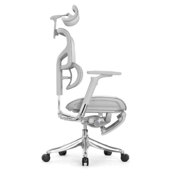 Кресло EXPERT PRO 2 RSA2M01-G(NEW) Подножк(подлок 6D(360), подголовн 4D,сетка бел./каркас сер.)