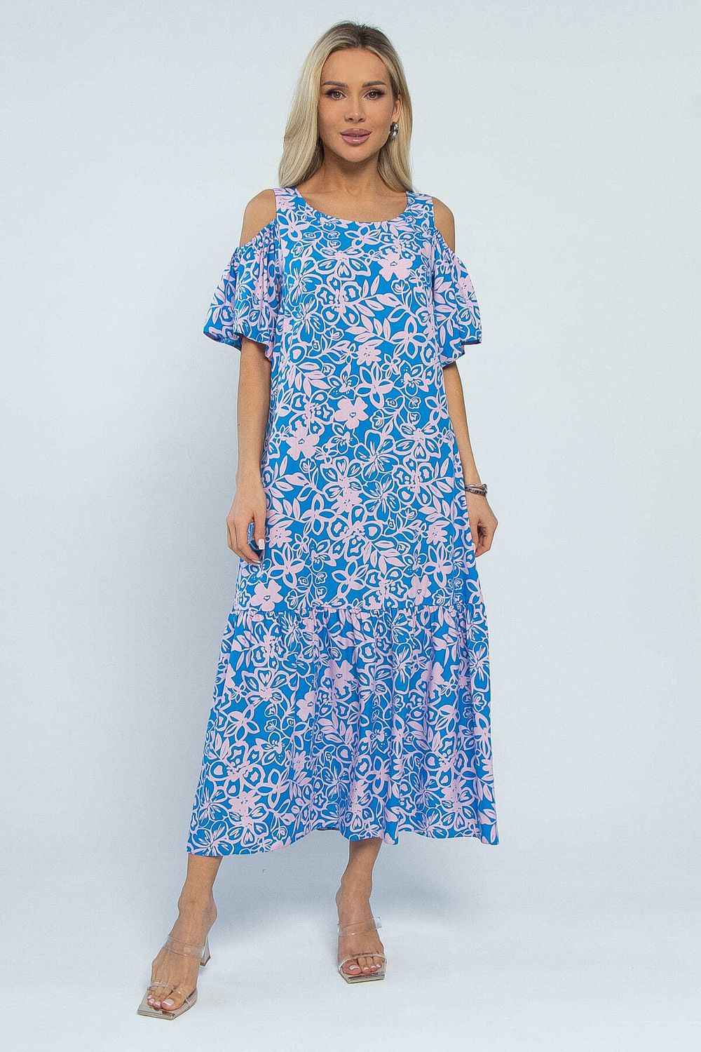 Платье Марианна (сине-розовое) П13472-5М LT Collection