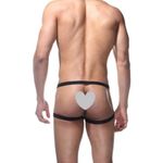 Мужские трусы джоки белые с черными резинками LaBlinque LB15420