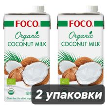 FOCO Organic кокосовое молоко 10-12% 500 мл, 2 шт