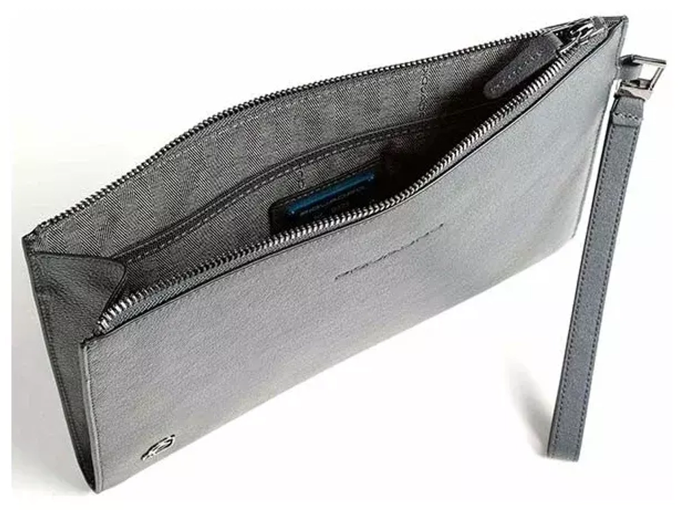 Клатч Piquadro Black Square/Ocean blue