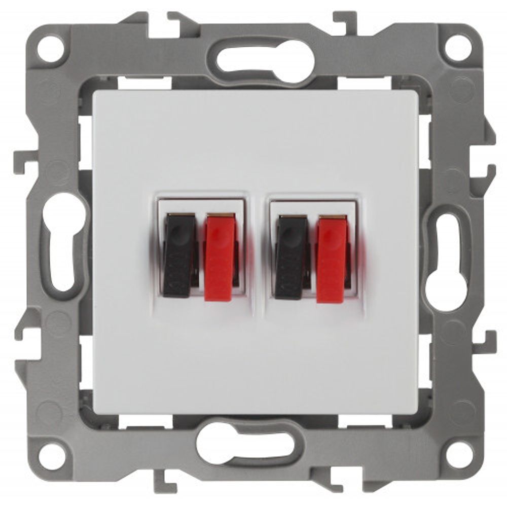 12-3112-01 ЭРА Розетка аудио двойная, IP20, Эра12, белый