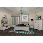 Шкаф 3х дверный со стеклянными дверями «Бейли» белый воск/антрацит