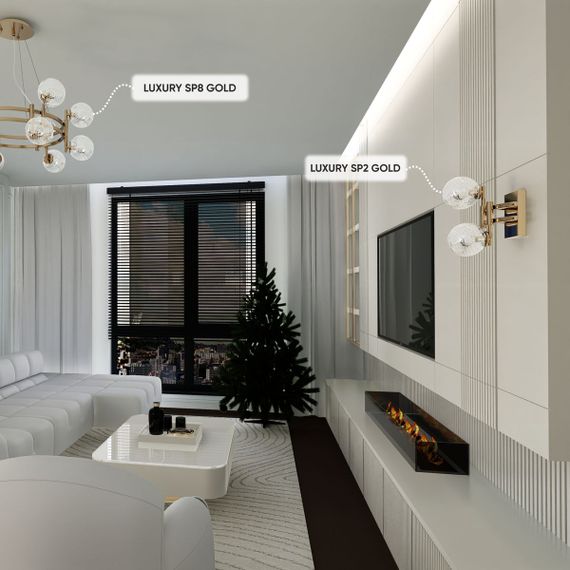 Бра Crystal Lux Luxury AP2 Gold