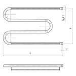 Полотенцесушитель MIXLINE SIMPLE М 50x50 1'' ПОЛКА ПОЛИМЕР