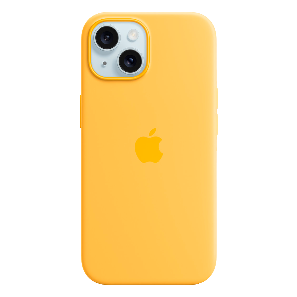 Силиконовый чехол с поддержкой MagSafe Apple Silicone Case для iPhone 15, Sunshine (Лучезарный желтый)