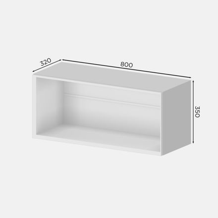 Кухня Модуль Г 800/2 горизонтальный с нависанием Белый / Графит