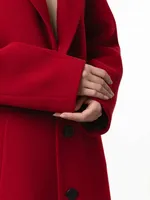 Пальто Dryg однобортное красное