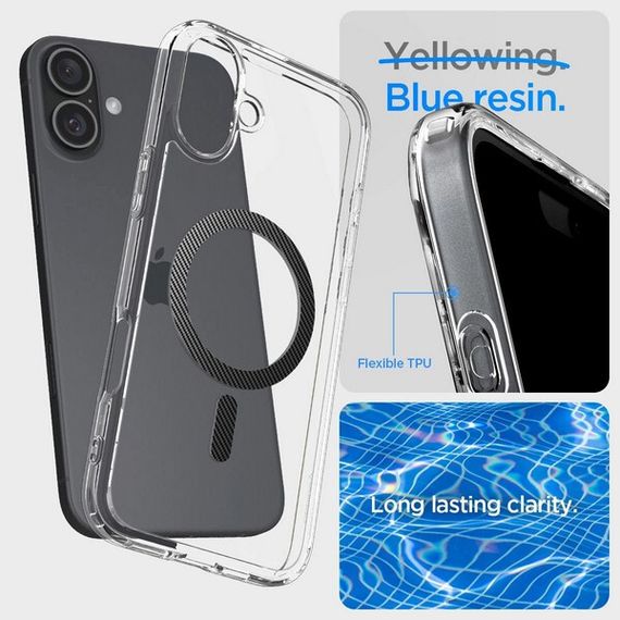 Чехол Spigen Ultra Hybrid для iPhone 16 (ACS08207) Carbon Fiber