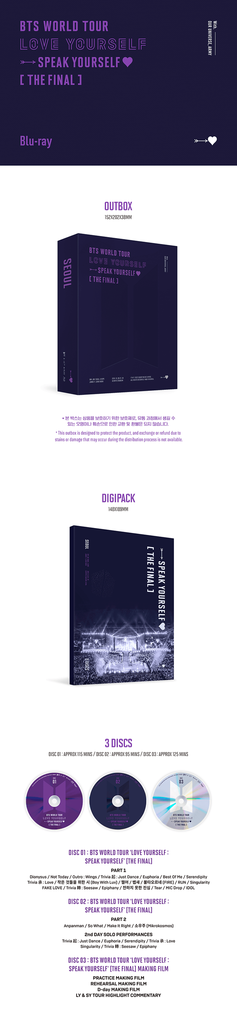 BTS WORLD TOUR ‘LOVE YOURSELF : SPEAK YOURSELF’ [THE FINAL] Blu-ray