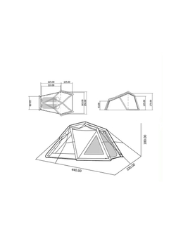 Палатка Naturehike Lingfeng Air 7.3 2-местная, быстросборная, надувной каркас, бело-голубая