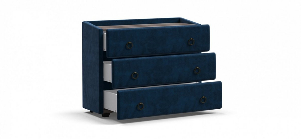 Комод Босс Классик велюр Монолит синий, Вяз каменный(последний экземпляр)