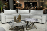 Стол журнальный Garda Decor Garda Decor натуральный белый мрамор d70*50 см