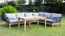 "Барселона" модуль диванный плетеный из роупа боковой правый